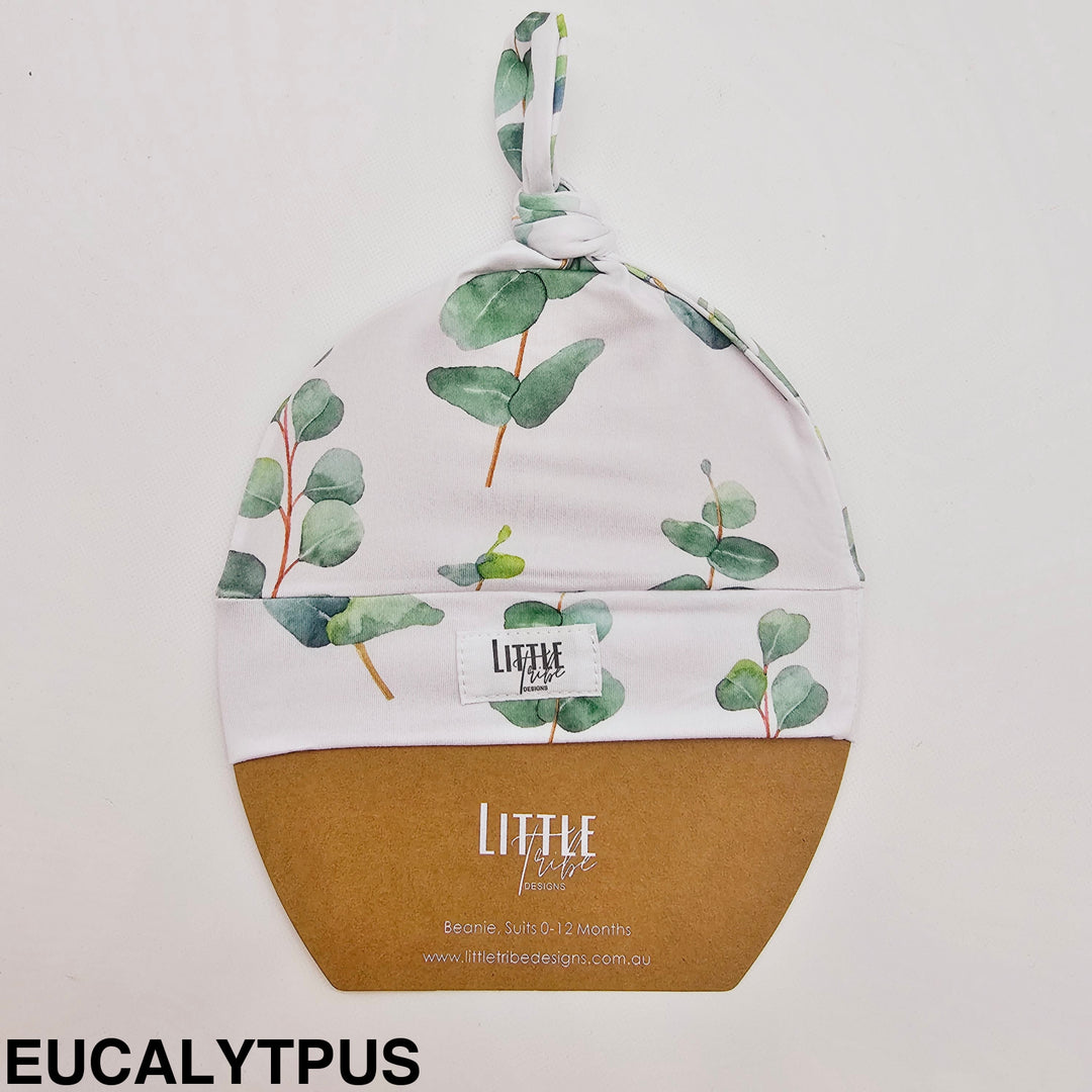 Bamboo Baby Beanie - Assorted Eucalytpus Beanies & Topknot Headbands