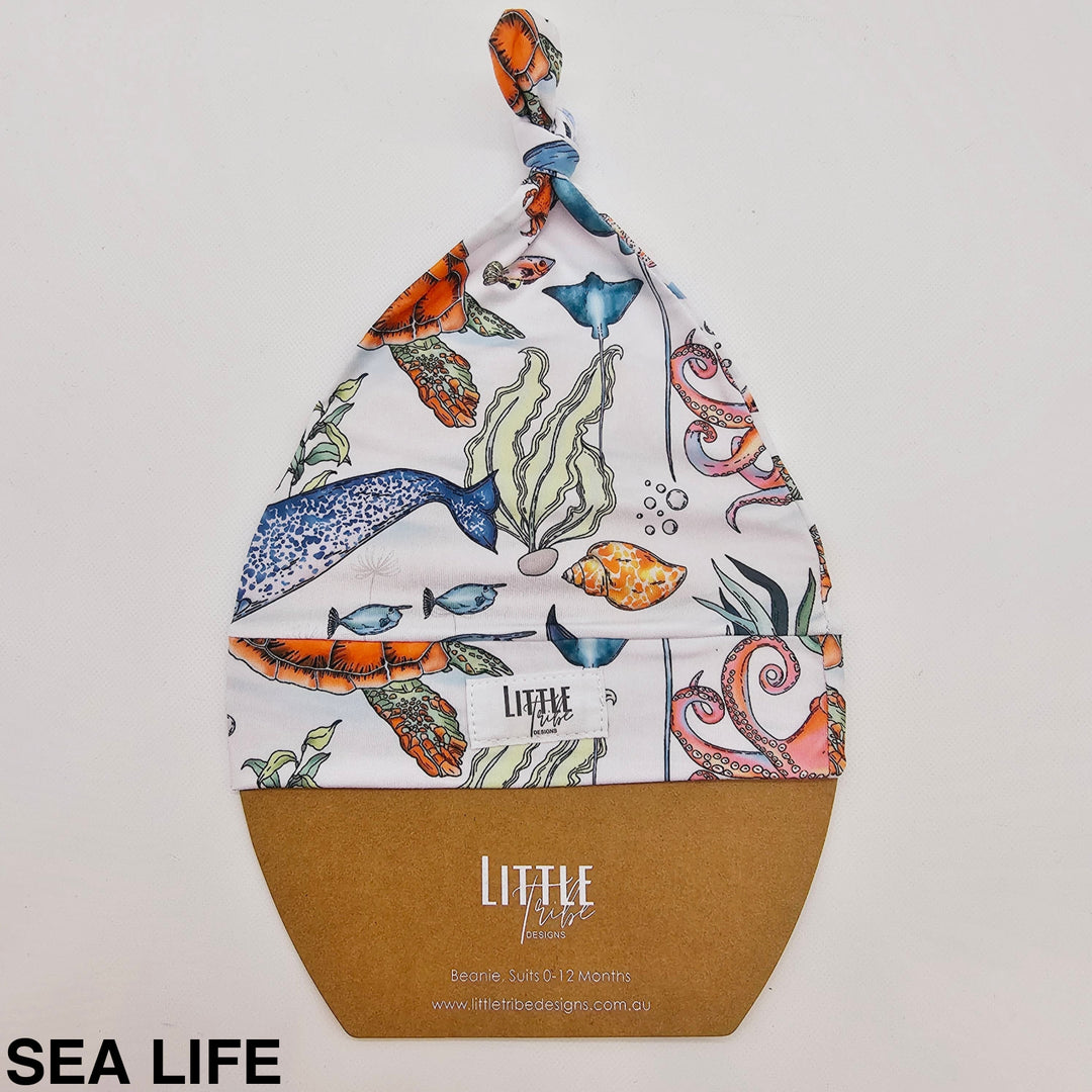 Bamboo Baby Beanie - Assorted Sea Life Beanies & Topknot Headbands