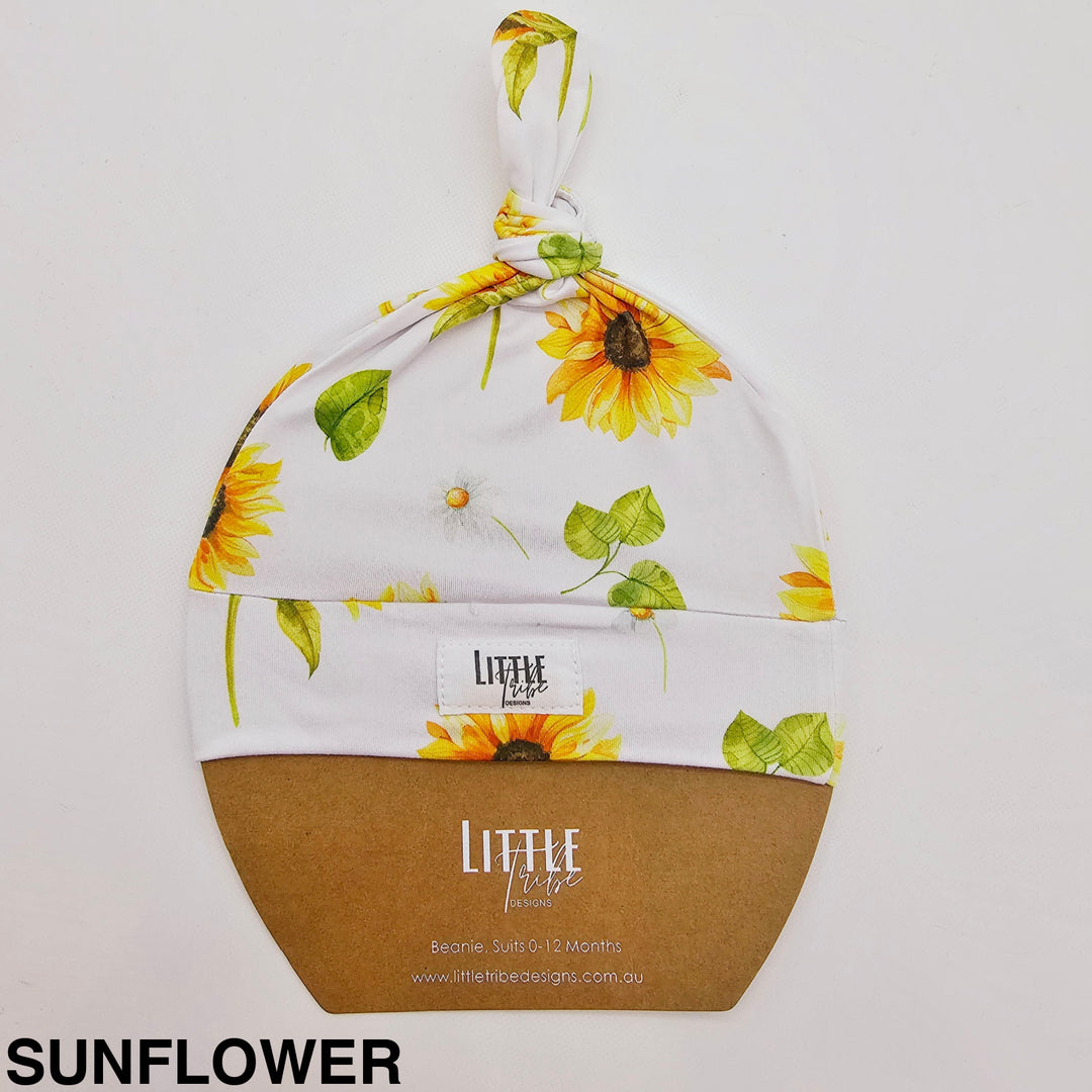 Bamboo Baby Beanie - Sunflower Beanies & Topknot Headbands