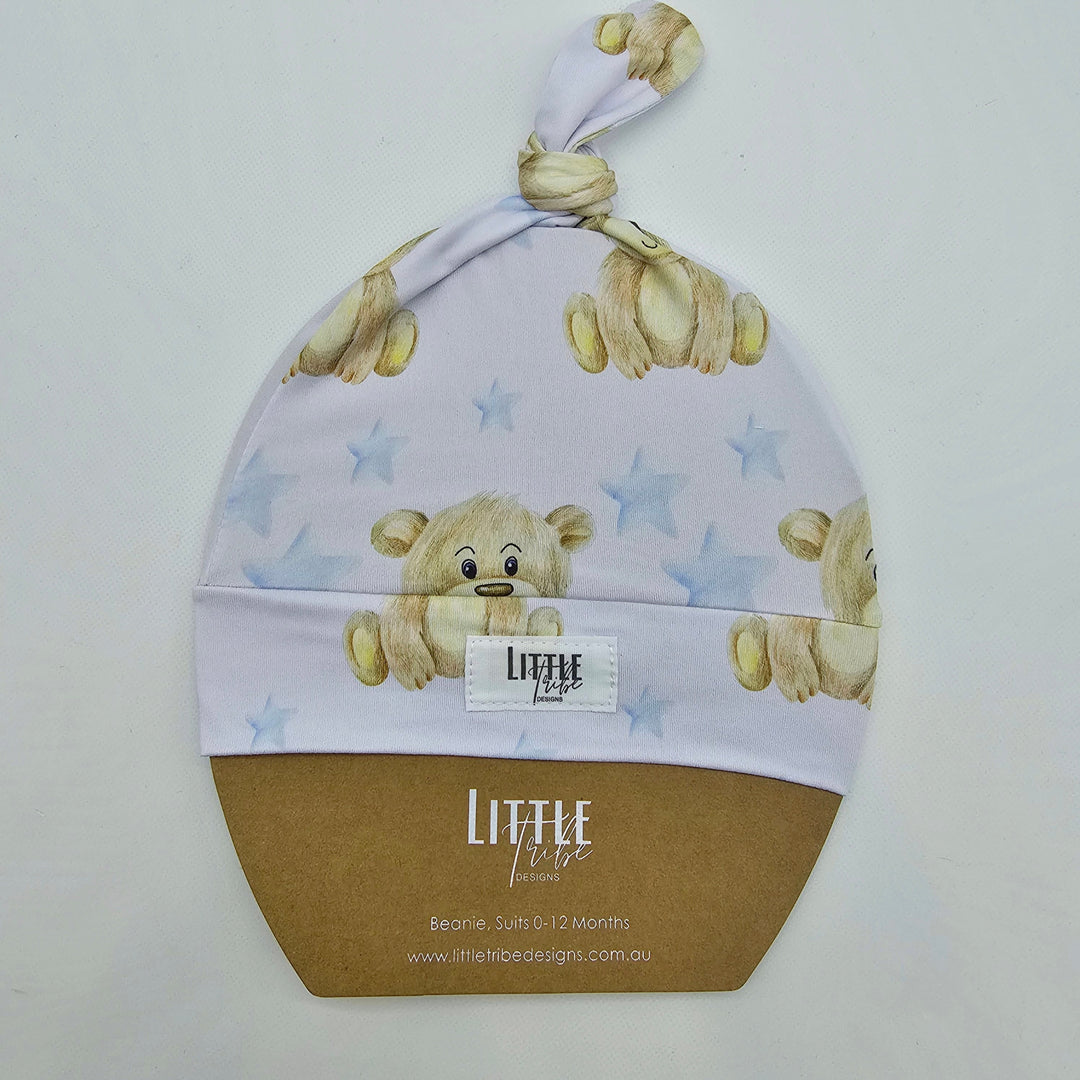 Bamboo Baby Beanie - Assorted Teddy Bears Beanies & Topknot Headbands