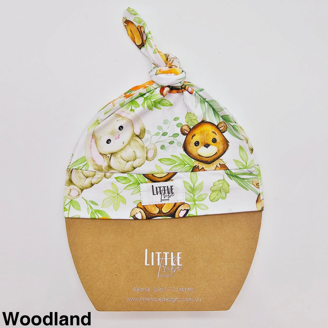 Bamboo Baby Beanie - Assorted Woodland Beanies & Topknot Headbands