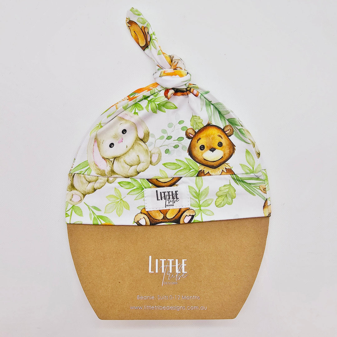 Bamboo Baby Beanie - Assorted Woodland Beanies & Topknot Headbands