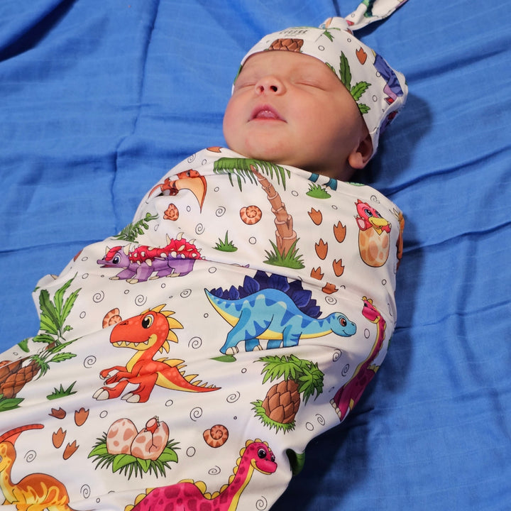 Bamboo Baby Swaddle And Beanie Set