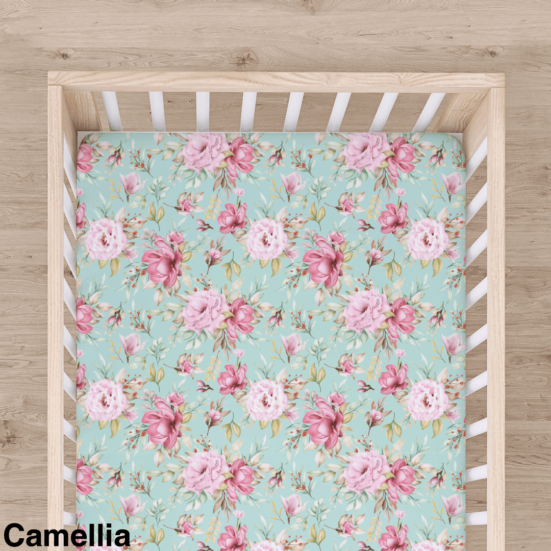 Bamboo Cot Sheet - Assorted Camellia Wraps