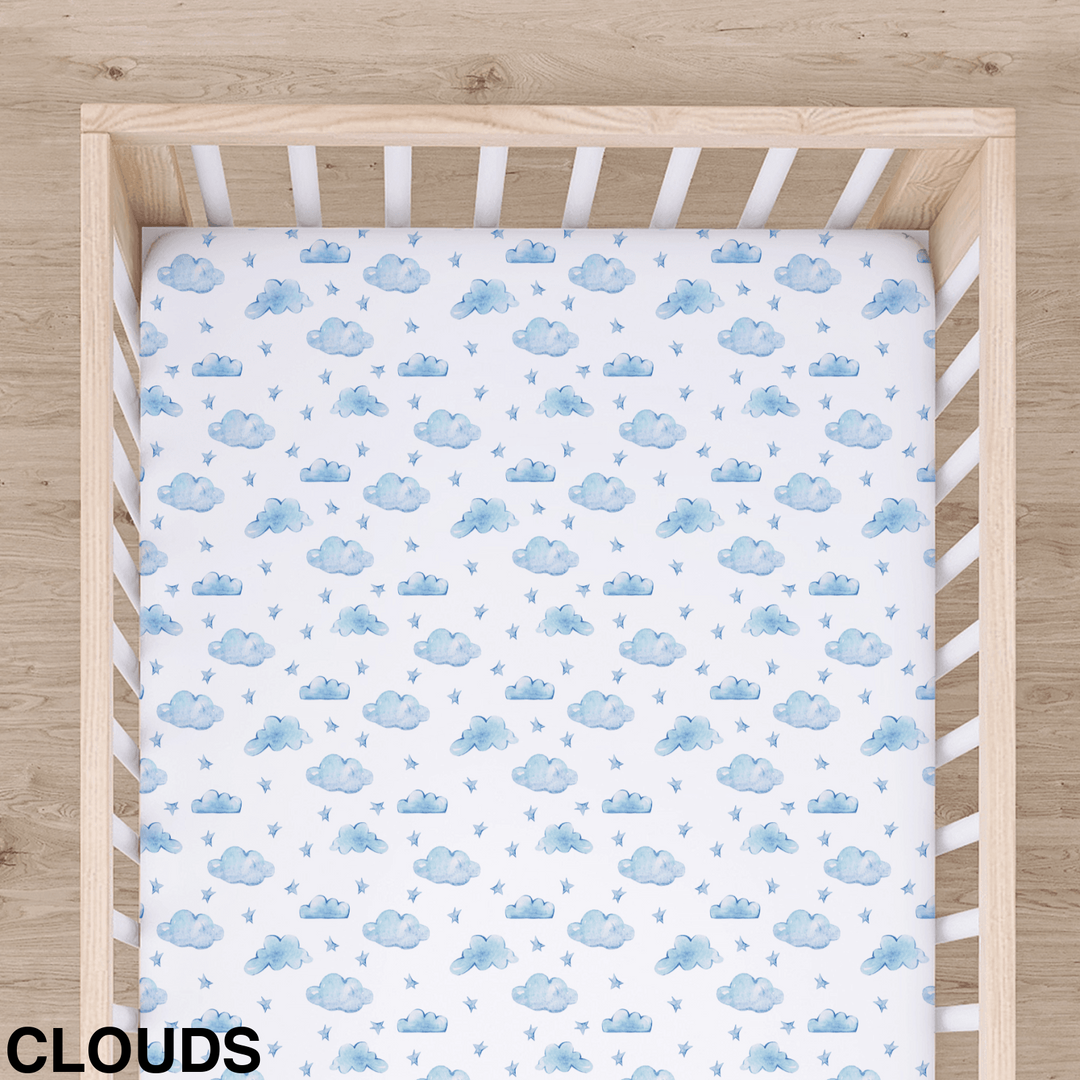 Bamboo Cot Sheet - Assorted Clouds Wraps