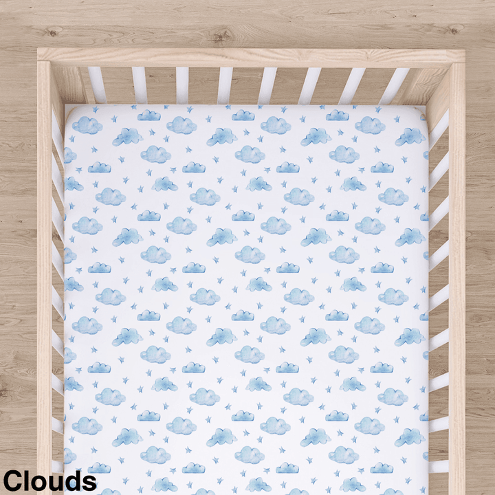 Bamboo Cot Sheet - Assorted Clouds Wraps