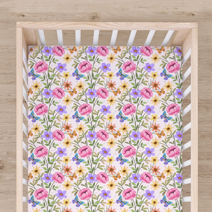 Bamboo Cot Sheet - Assorted Springtime Wraps