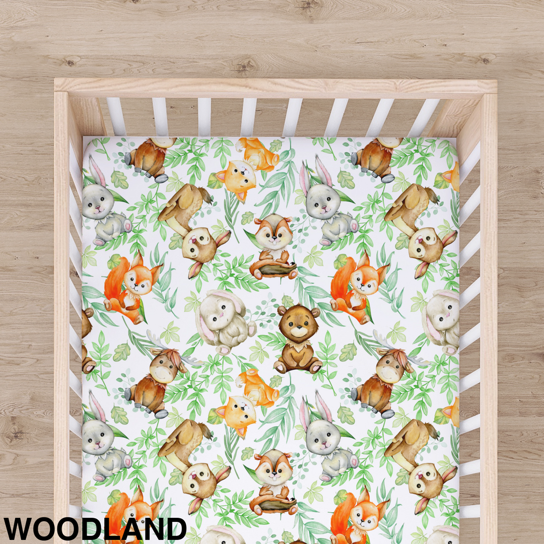 Bamboo Cot Sheet - Assorted Woodland Wraps