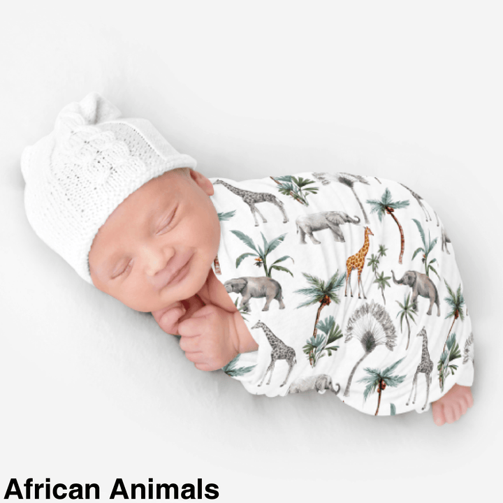 Bamboo Snuggle Stretch Wrap - Assorted African Animals Wraps