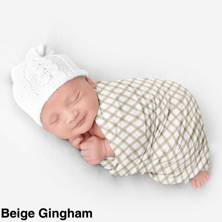 Bamboo Snuggle Stretch Wrap - Assorted Beige Gingham Wraps