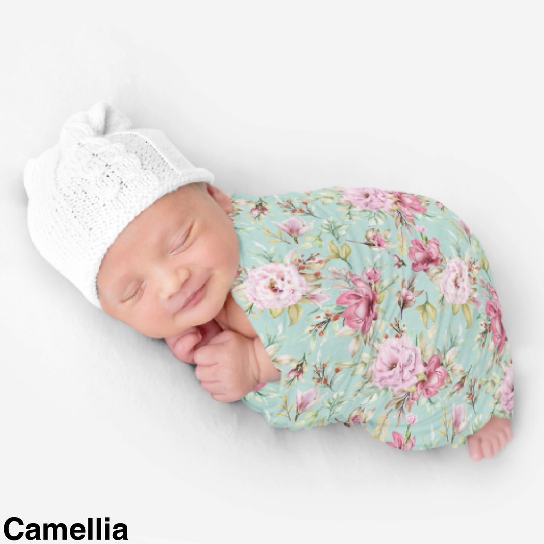 Bamboo Snuggle Stretch Wrap - Assorted Camellia Wraps