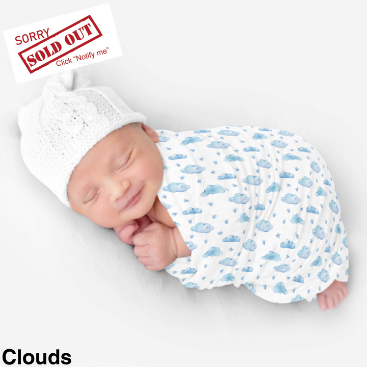 Bamboo Snuggle Stretch Wrap - Assorted Clouds Wraps