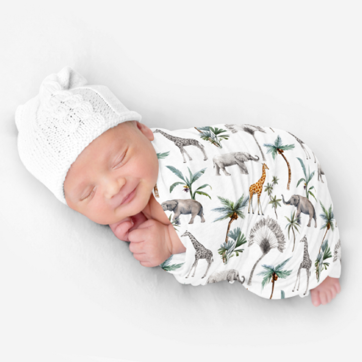 Bamboo Snuggle Stretch Wrap - Assorted African Animals Wraps
