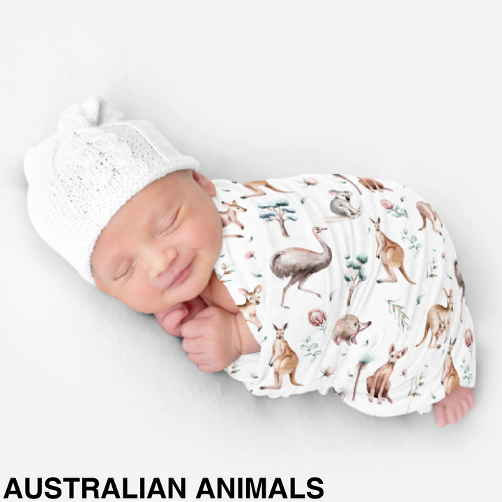 Bamboo Snuggle Stretch Wrap - Assorted Australian Animals Wraps