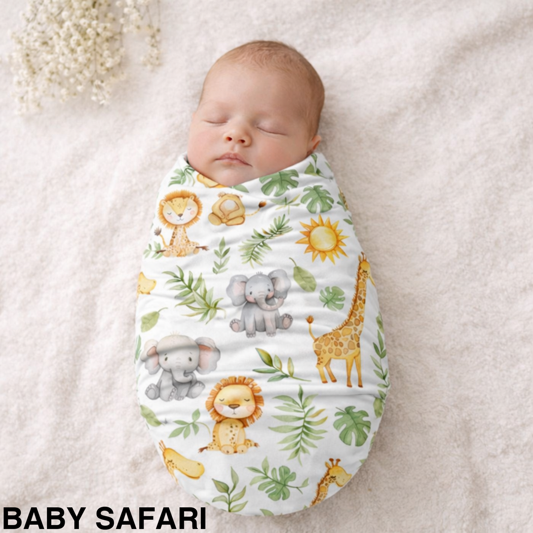 Bamboo Snuggle Stretch Wrap/ Swaddle - ASSORTED Baby Safari Wraps