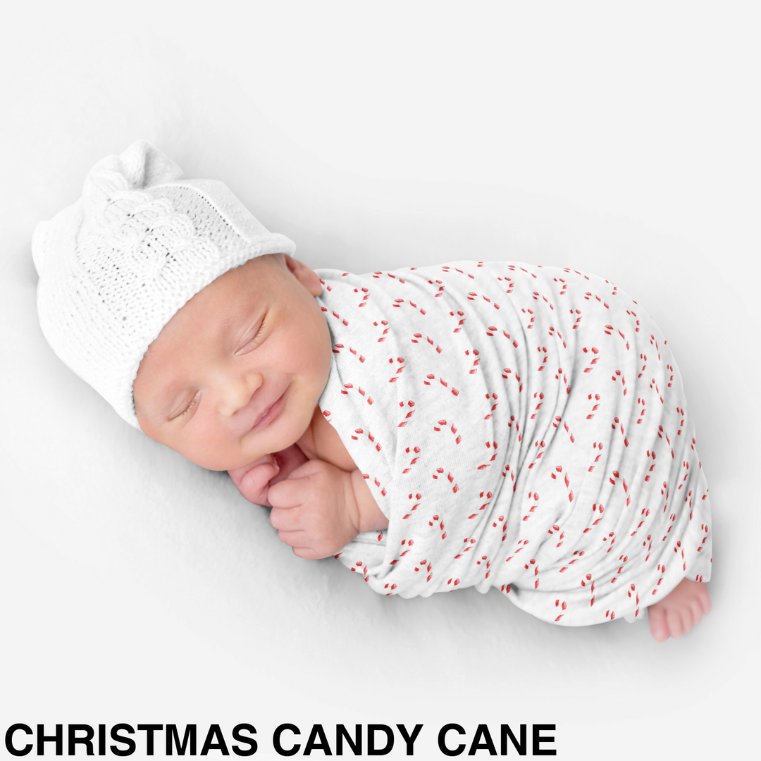 Bamboo Snuggle Stretch Wrap - Assorted Christmas Candy Cane Wraps