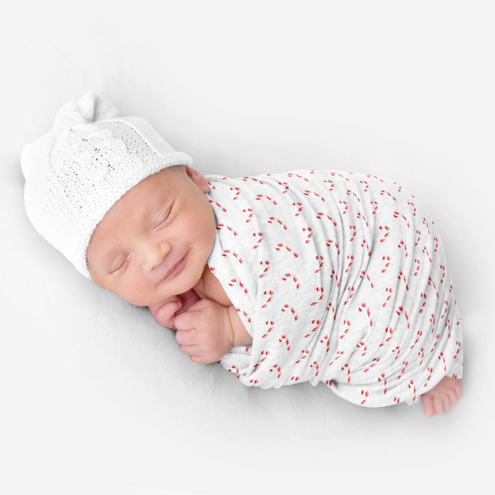 Bamboo Snuggle Stretch Wrap - Assorted Christmas Candy Cane Wraps