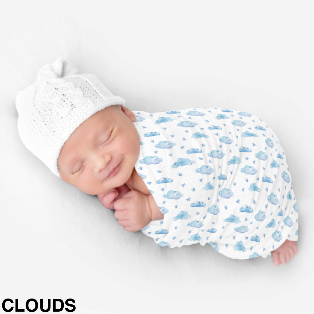 Bamboo Snuggle Stretch Wrap - Assorted Clouds Wraps