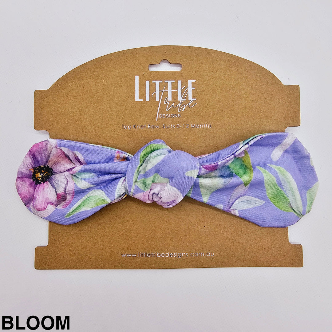 Bamboo Topknot Headband - Assorted Bloom Beanies & Headbands