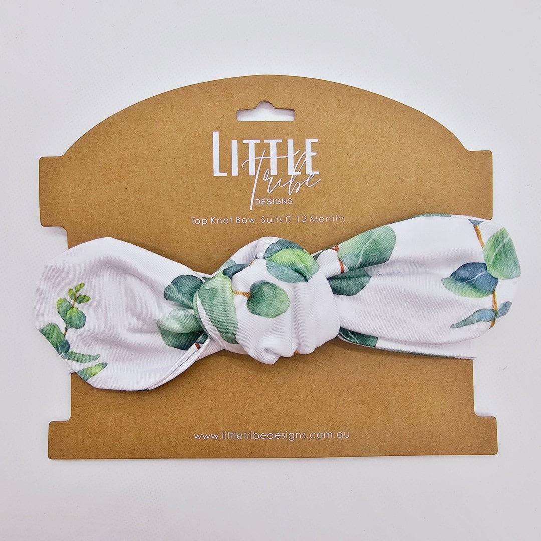 Bamboo Topknot Headband - Assorted Eucalyptus Beanies & Headbands