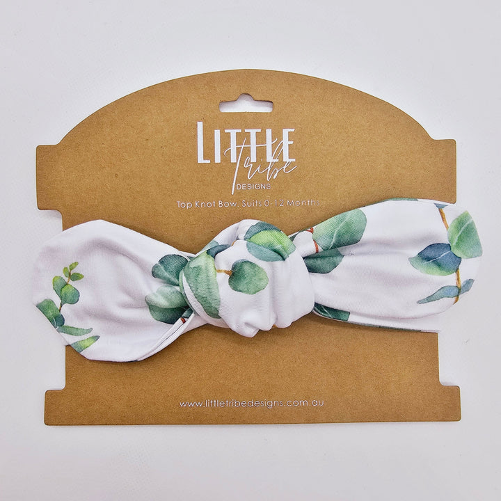 Bamboo Topknot Headband - Assorted Eucalyptus Beanies & Headbands