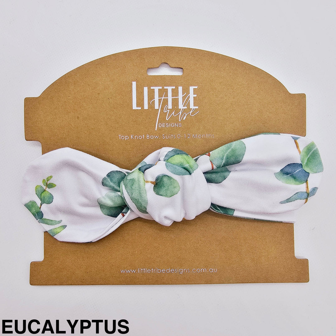 Bamboo Topknot Headband - Assorted Eucalyptus Beanies & Headbands