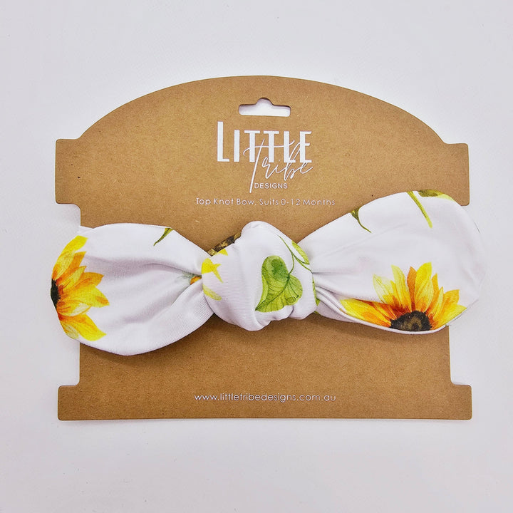 Bamboo Topknot Headband - Assorted Sunflower Beanies & Headbands