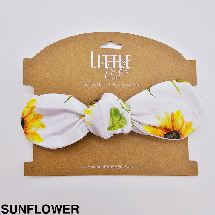 Bamboo Topknot Headband - Assorted Sunflower Beanies & Headbands