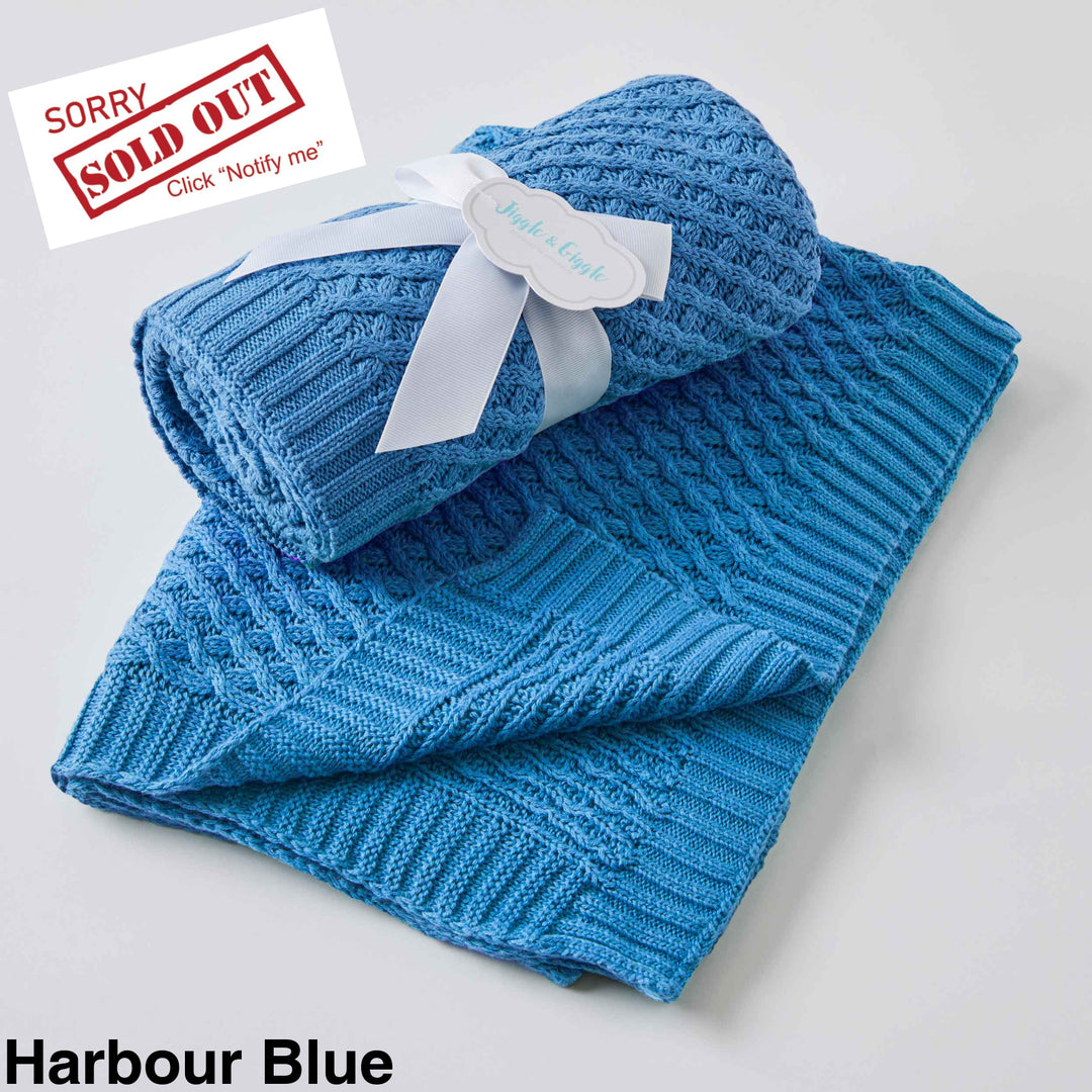 Basket Weave Knit Harbour Blue