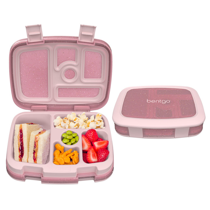 Bentgo Kids Leak-Proof Print Bento Lunch Box Petal Pink Glitter