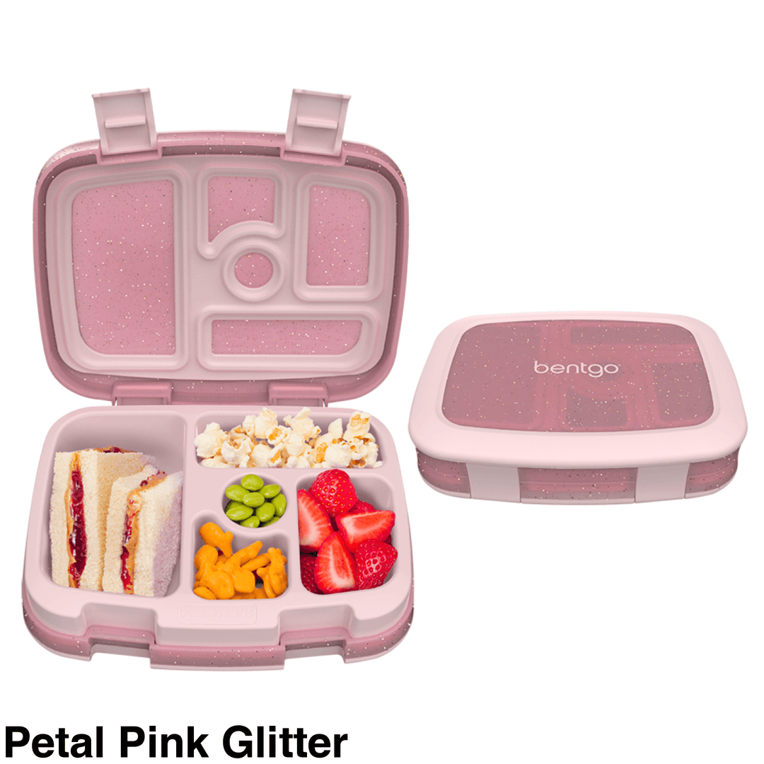 Bentgo Kids Leak-Proof Print Bento Lunch Box Petal Pink Glitter