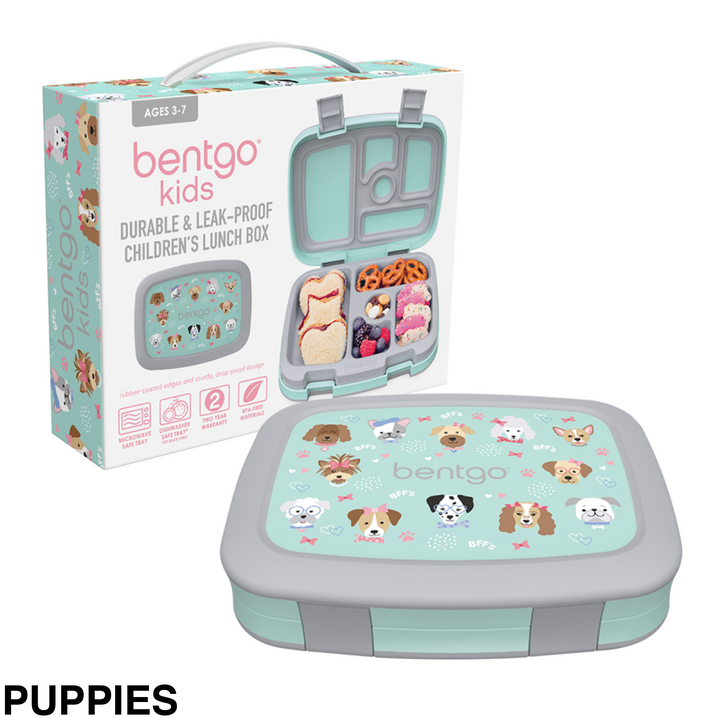 Bentgo Kids Leak-Proof Print Bento Lunch Box Puppies