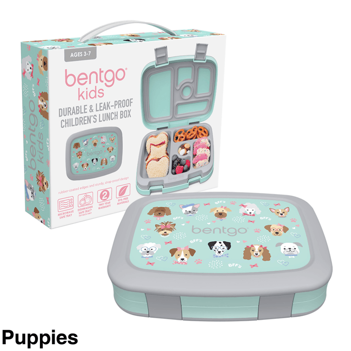 Bentgo Kids Leak-Proof Print Bento Lunch Box Puppies