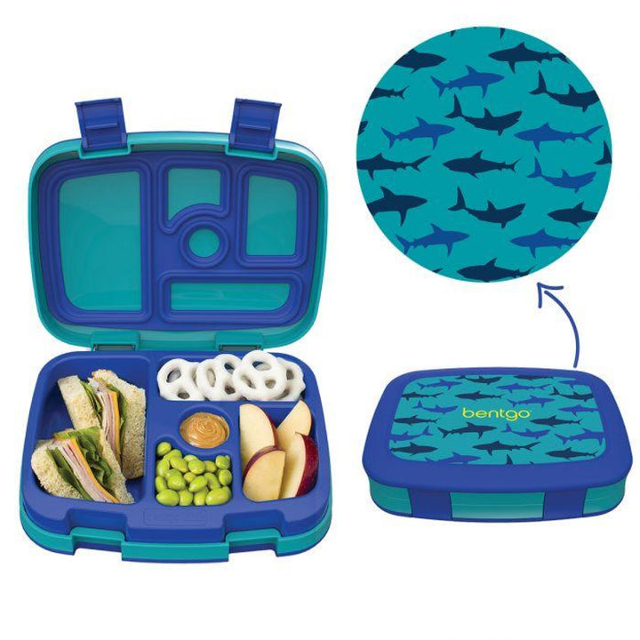 Bentgo Kids Leak-Proof Print Bento Lunch Box Sharks