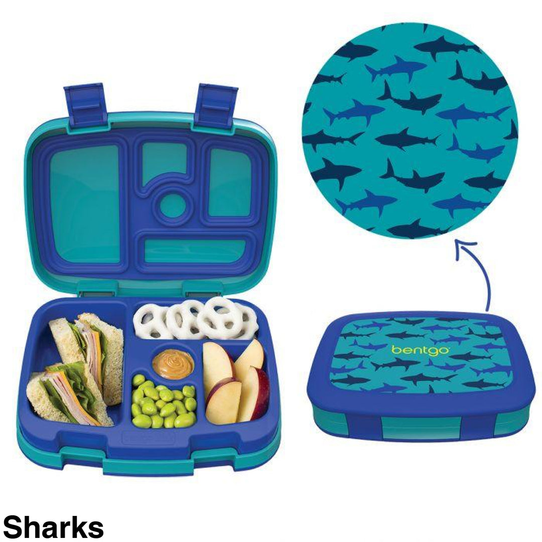 Bentgo Kids Leak-Proof Print Bento Lunch Box Sharks