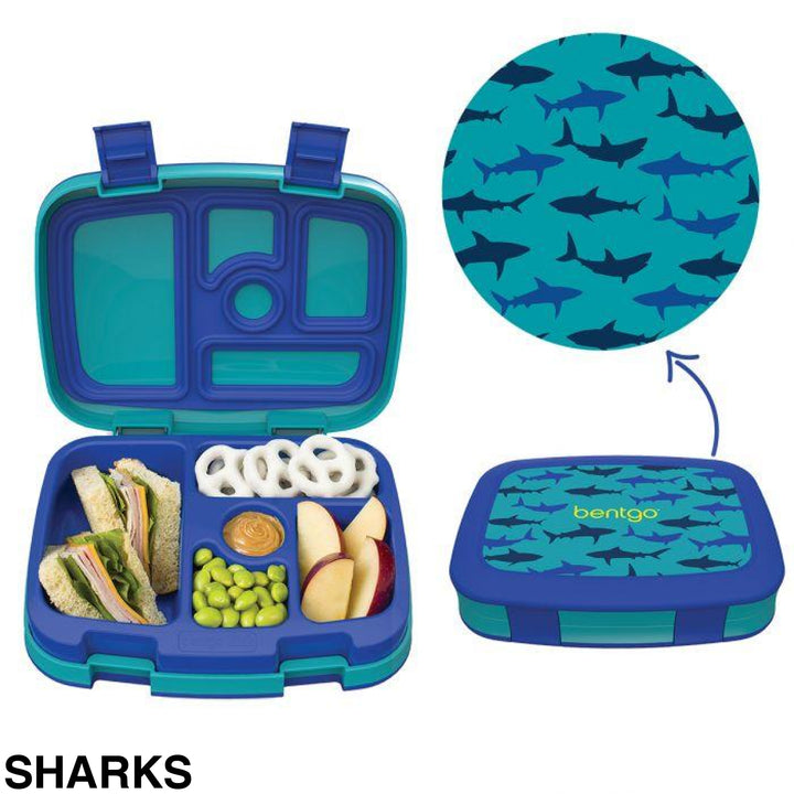 Bentgo Kids Leak-Proof Print Bento Lunch Box Sharks