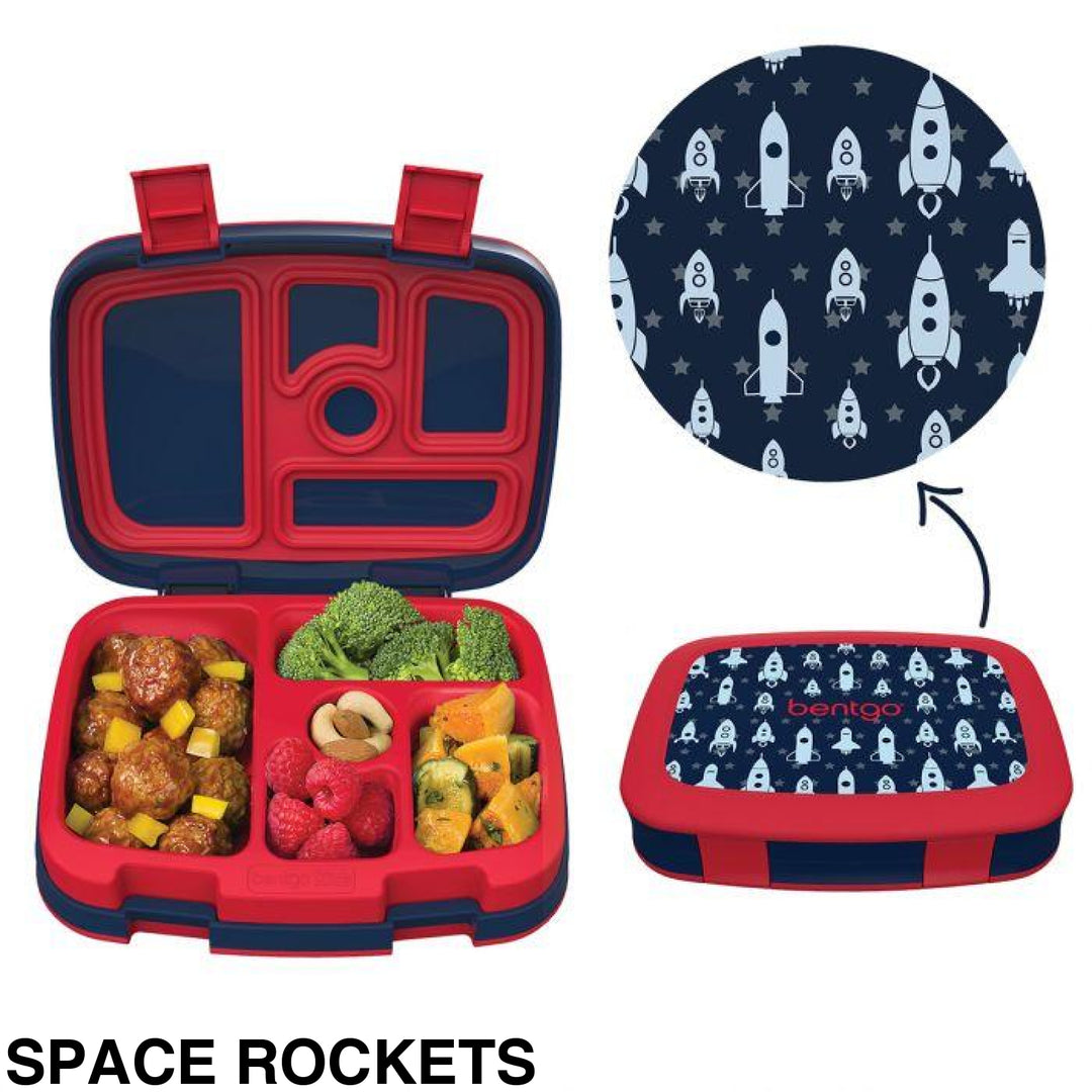 Bentgo Kids Leak-Proof Print Bento Lunch Box Space Rockets