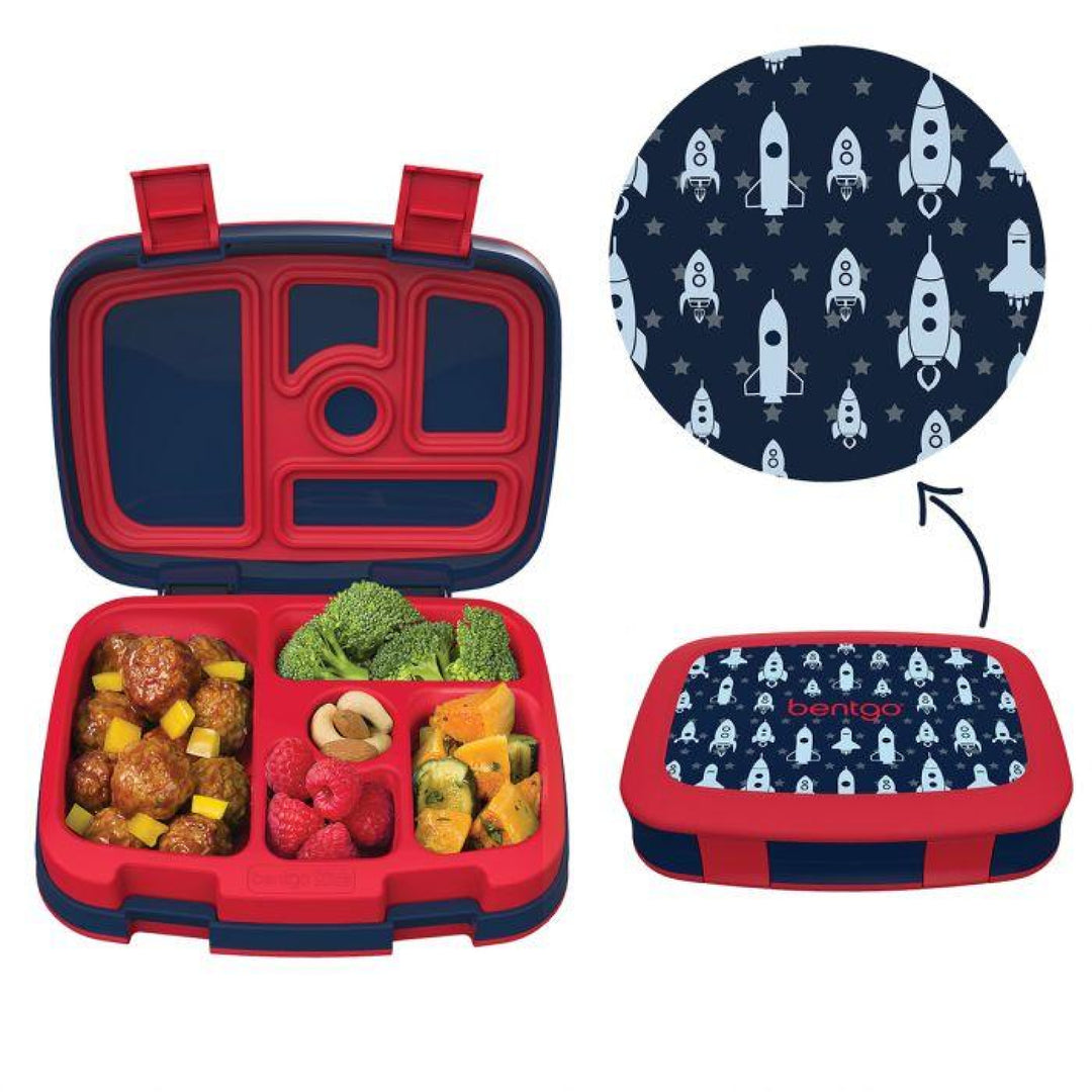 Bentgo Kids Leak-Proof Print Bento Lunch Box Space Rockets