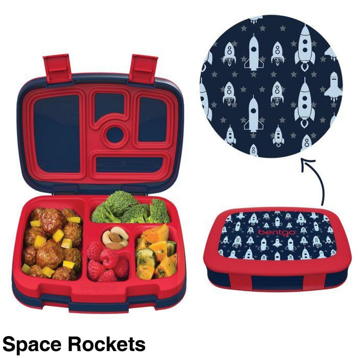 Bentgo Kids Leak-Proof Print Bento Lunch Box Space Rockets