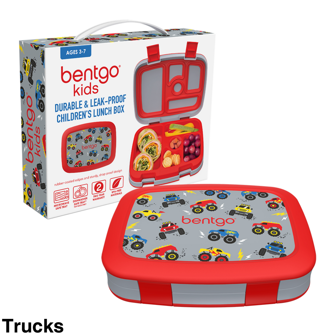 Bentgo Kids Leak-Proof Print Bento Lunch Box Trucks
