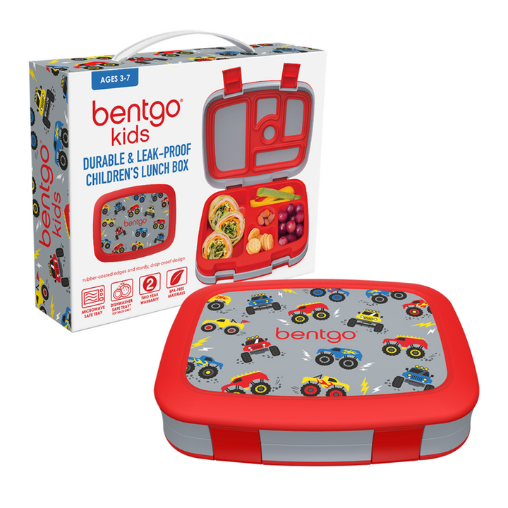 Bentgo Kids Leak-Proof Print Bento Lunch Box Trucks