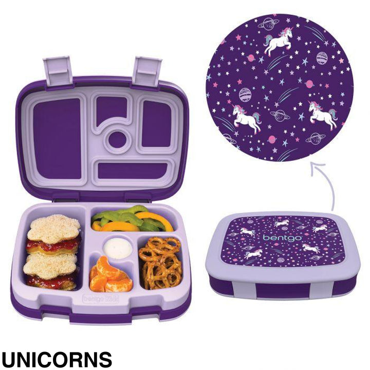 Bentgo Kids Leak-Proof Print Bento Lunch Box Unicorns