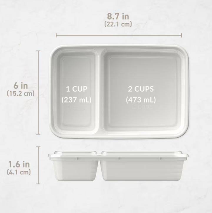 Bentgo Prep 2 Compartment Rectangle 10 Pack