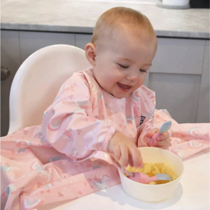 Bibado Baby Weaning Coverall Bib & Cutlery Set Over The Rainbow