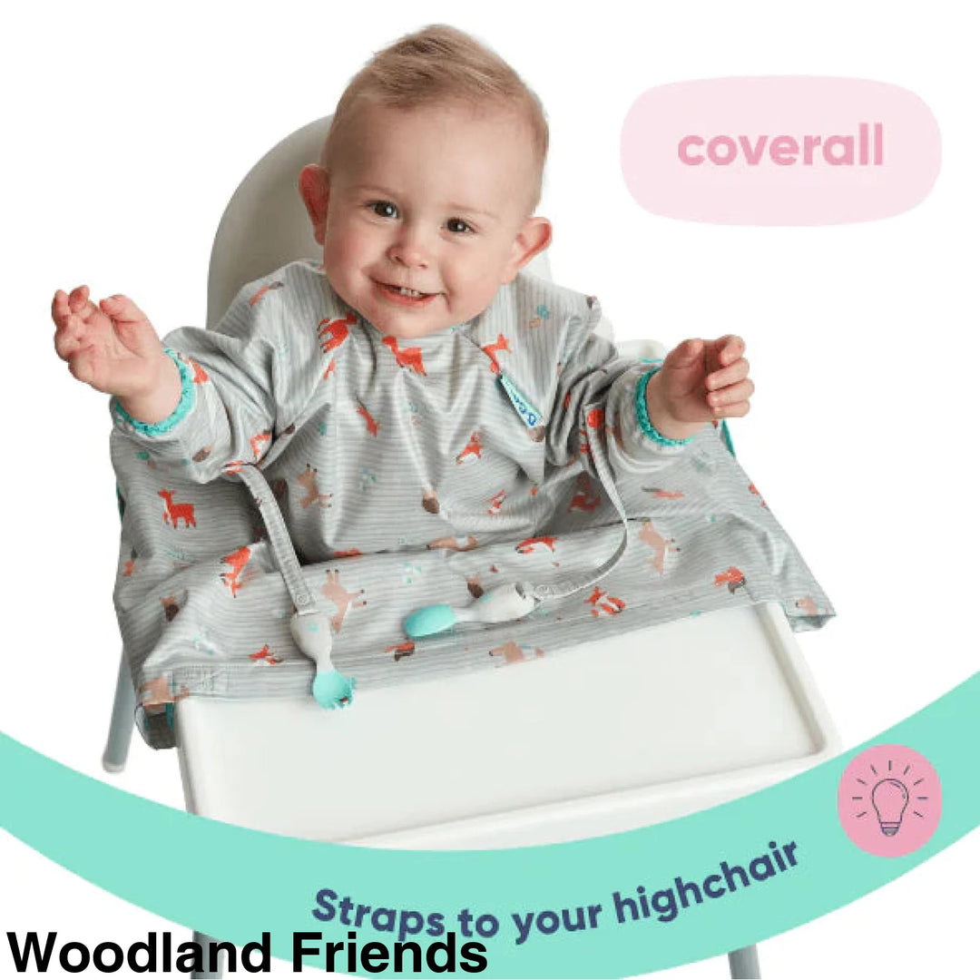 Bibado Baby Weaning Coverall Bib Woodland Friends