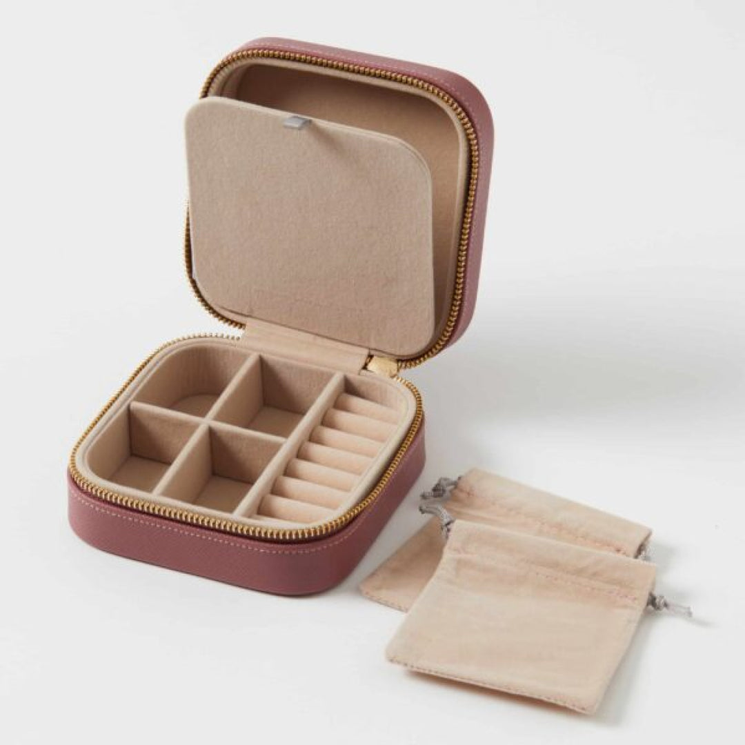 Calla Square Jewellery Case – Rosewood