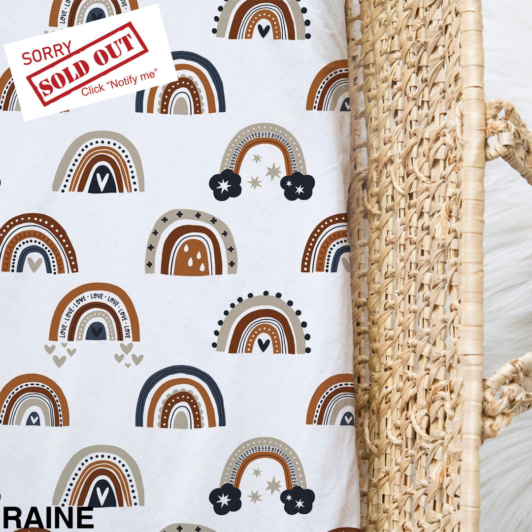 Cotton Jersey Bassinet / Change Mat Cover - Assorted Raine & Covers