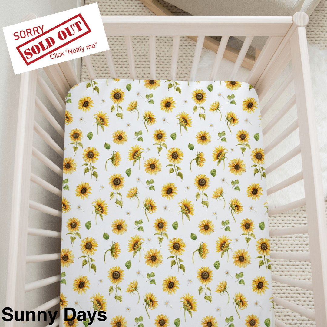 Cotton Jersey Fitted Cot Sheet - Assorted Sunny Days Sheets