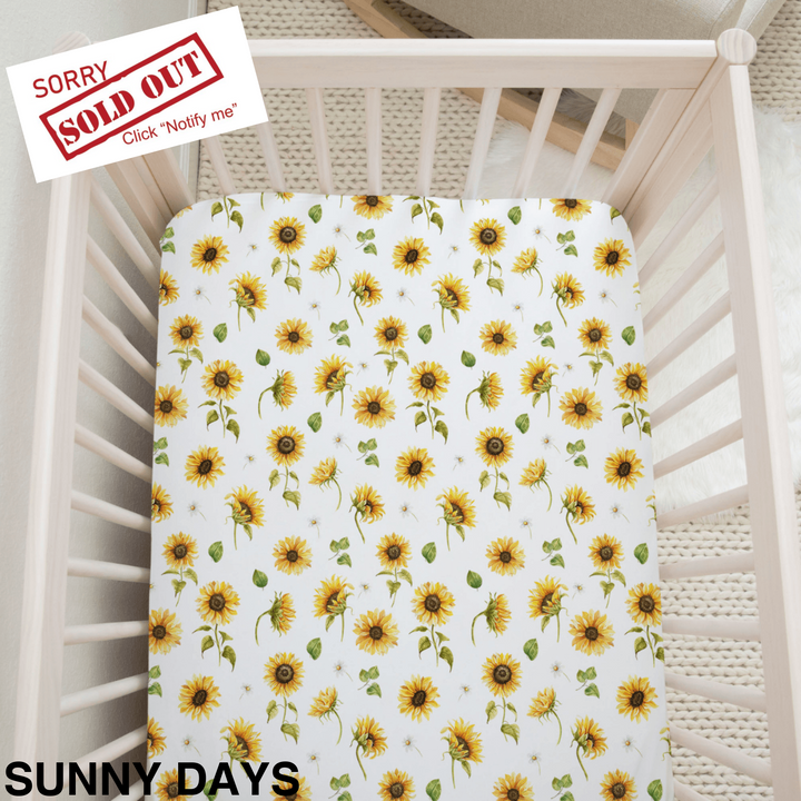 Cotton Jersey Fitted Cot Sheet - Assorted Sunny Days Sheets