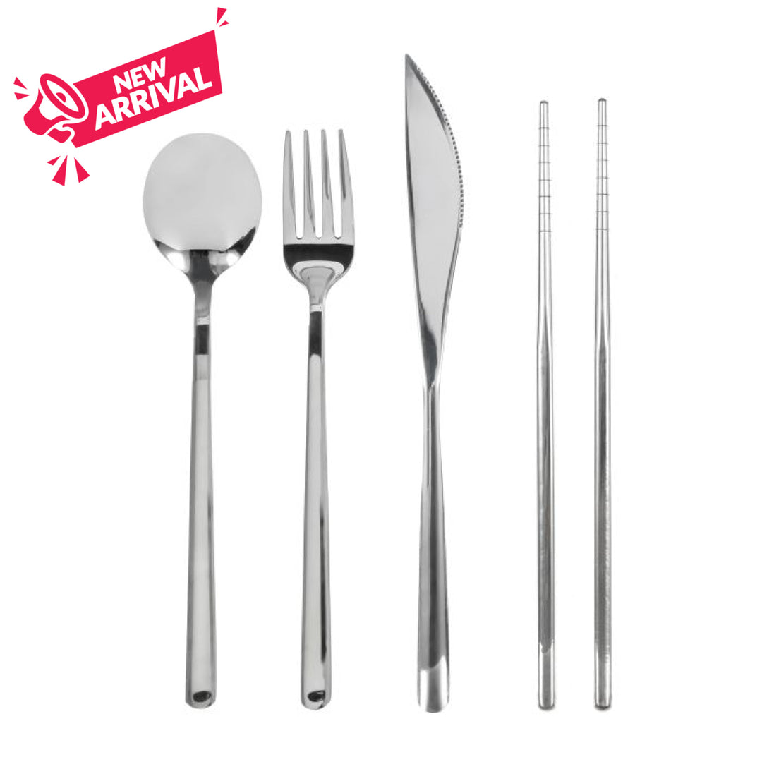 Davis & Waddell Saltara Stainless Steel Picnic Cutlery with Case